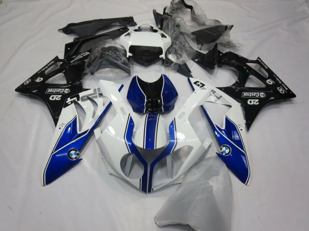2015-2016 BMW S1000RR Motorcycle Fairings - White Blue Glossy Black UK Manufacturers