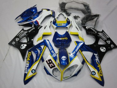 2009-2014 BMW S1000RR Motorcycle Fairings - White Yellow Blue Glossy Black GoldBet 93 UK Manufacturers
