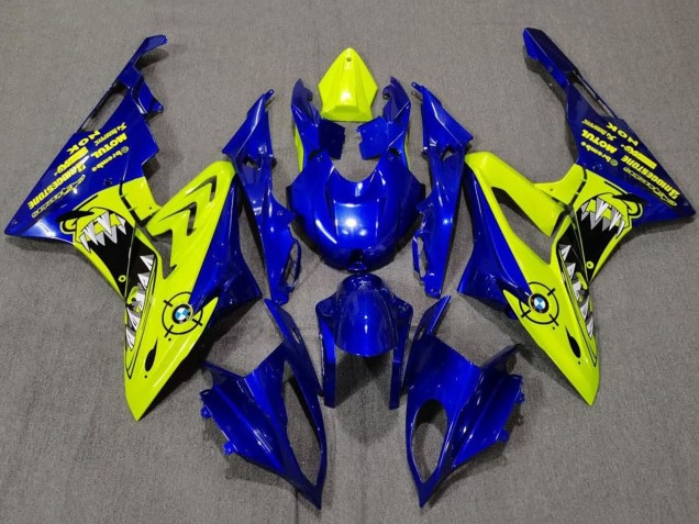 2009-2014 BMW S1000RR Motorcycle Fairings - Yellow Blue Shark UK Manufacturers