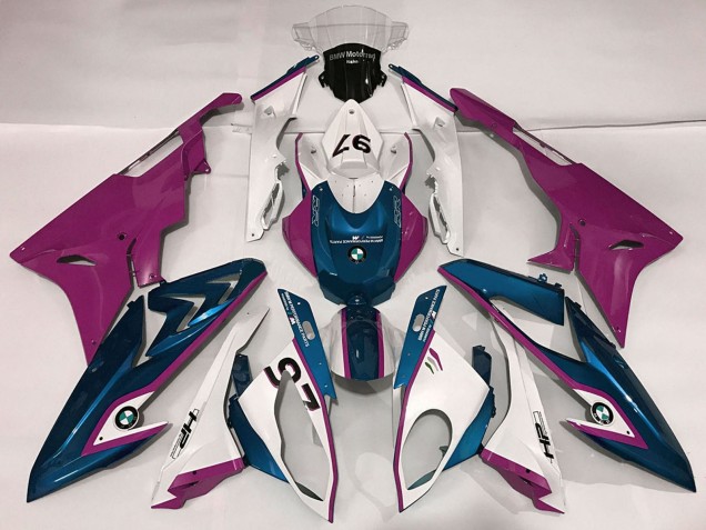 2009-2014 BMW S1000RR Motorcycle Fairings - White Purple Blue UK Manufacturers