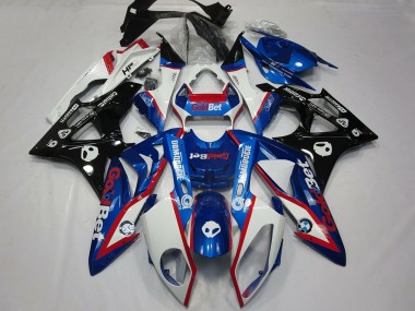 2009-2014 BMW S1000RR Motorcycle Fairings - White Red Blue Glossy Black GoldBet HP UK Manufacturers