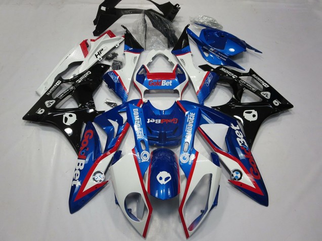 2009-2014 BMW S1000RR Motorcycle Fairings - White Red Blue Glossy Black GoldBet HP UK Manufacturers