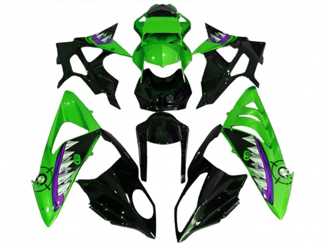 2017-2018 BMW S1000RR Motorcycle Fairings - Green Purple Glossy Black Shark UK Manufacturers