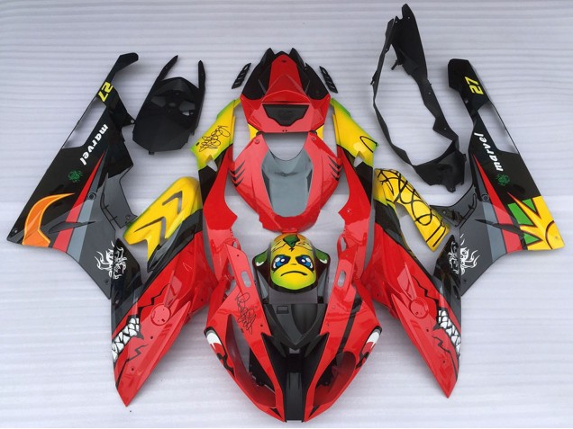 2015-2016 BMW S1000RR Motorcycle Fairings - Yellow Red Black Shark UK Manufacturers