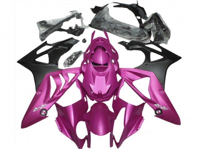 2009-2014 BMW S1000RR Motorcycle Fairings - Hot Pink Matte Black UK Manufacturers
