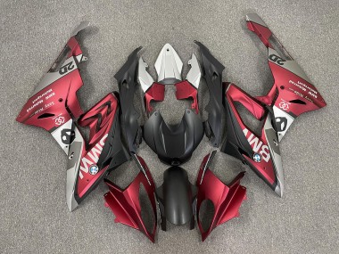 2009-2014 BMW S1000RR Motorcycle Fairings - Red Matte Black UK Manufacturers