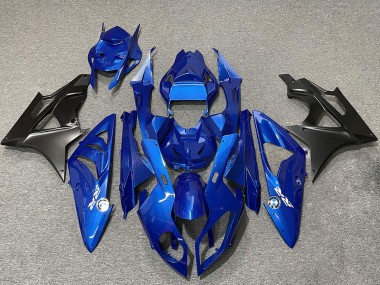 2009-2014 BMW S1000RR Motorcycle Fairings - Blue Matte Black UK Manufacturers