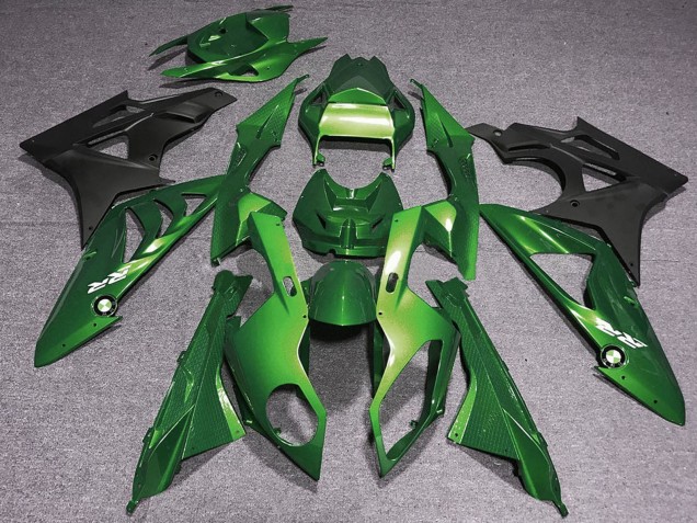 2009-2014 BMW S1000RR Motorcycle Fairings - Green Matte Black UK Manufacturers