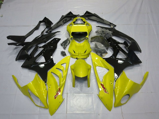 2009-2014 BMW S1000RR Motorcycle Fairings - Yellow Glossy Black UK Manufacturers