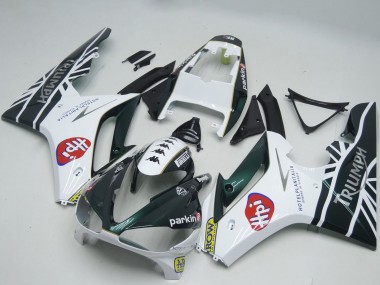 2009-2012 Triumph Daytona 675 Motorcycle Fairings - White Glossy Black HPi UK Manufacturers