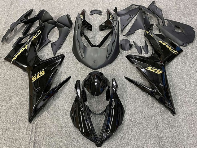2013-2016 Triumph Daytona 675 Motorcycle Fairings - Glossy Black Gold Decals UK Manufacturers