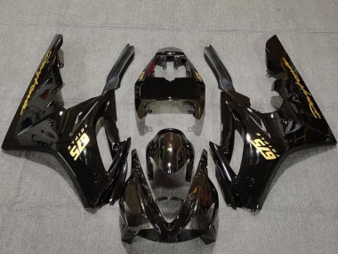 2006-2008 Triumph Daytona 675 Motorcycle Fairings - Glossy Black Gold Decals UK Manufacturers