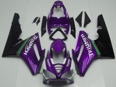 2009-2012 Triumph Daytona 675 Motorcycle Fairings - Purple Green Glossy Black UK Manufacturers