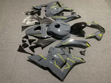2009-2012 Honda CBR600RR Motorcycle Fairings - Dark Nardo Grey Yellow UK Manufacturers