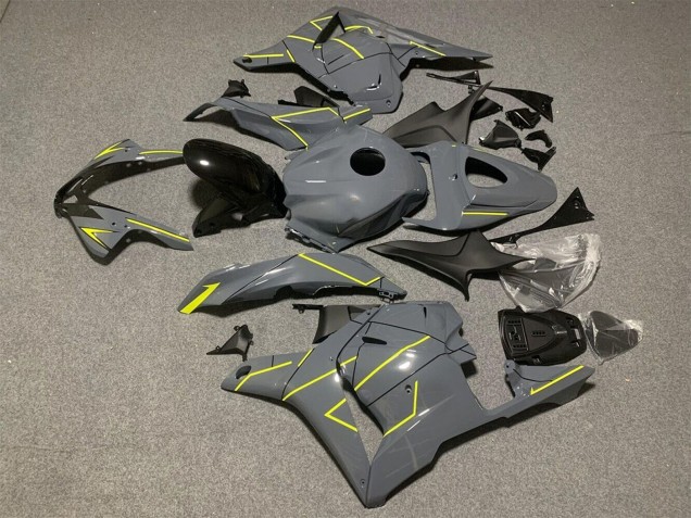 2009-2012 Honda CBR600RR Motorcycle Fairings - Dark Nardo Grey Yellow UK Manufacturers
