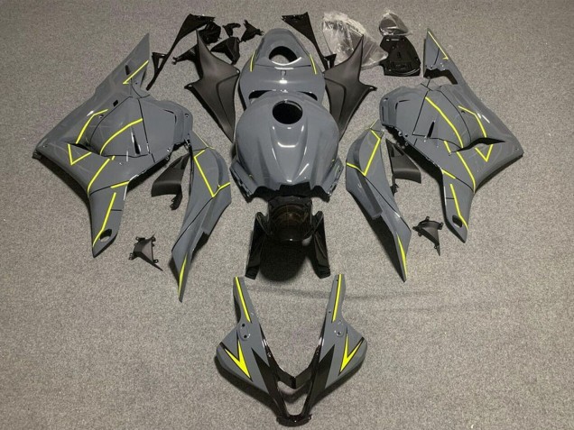 2009-2012 Honda CBR600RR Motorcycle Fairings - Dark Nardo Grey Yellow UK Manufacturers