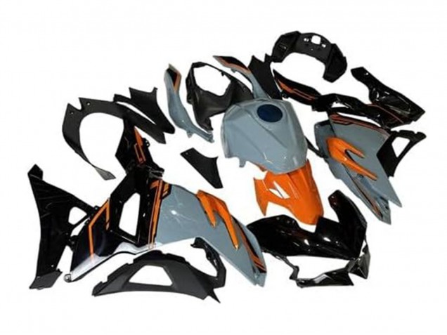2024-2025 Kawasaki Ninja 500 EX500R Motorcycle Fairings - Nardo Grey Orange Black UK Manufacturers
