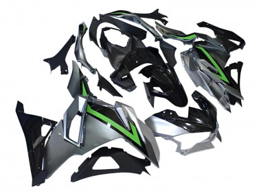 2024-2025 Kawasaki Ninja 500 EX500R Motorcycle Fairings - Grey Green Black UK Manufacturers