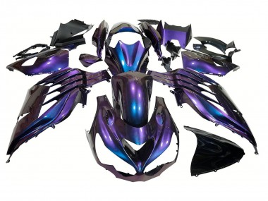 2012-2024 Kawasaki ZX14R ZZR1400 Motorcycle Fairings - Chameleon Blue Purple UK Manufacturers