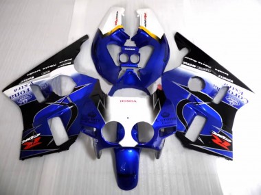 1987-1989 Honda CBR400RR NC23 Motorcycle Fairings - White Yellow Blue Glossy Black Corona Motul UK Manufacturers
