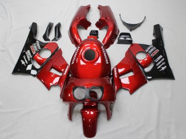 1990-1999 Honda CBR400RR NC29 Motorcycle Fairings - Red Glossy Black UK Manufacturers