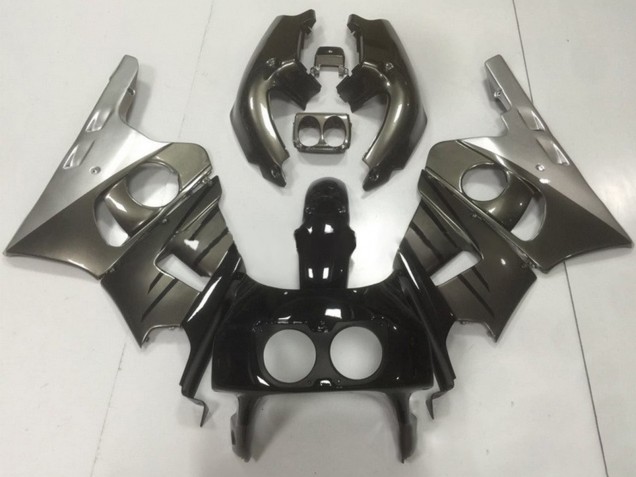 1990-1999 Honda CBR400RR NC29 Motorcycle Fairings - Silver Grey Glossy Black UK Manufacturers