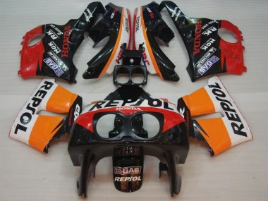 1990-1999 Honda CBR400RR NC29 Motorcycle Fairings - Orange White Red Glossy Black Repsol HRC UK Manufacturers