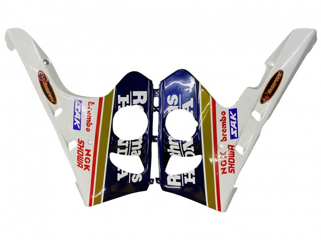 1990-1999 Honda CBR400RR NC29 Motorcycle Fairings - White Gold Red Dark Blue Rothmans UK Manufacturers