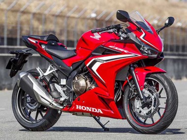 2022 Honda CBR400R Motorcycle Fairings - Red White Glossy Black Stripe UK Manufacturers