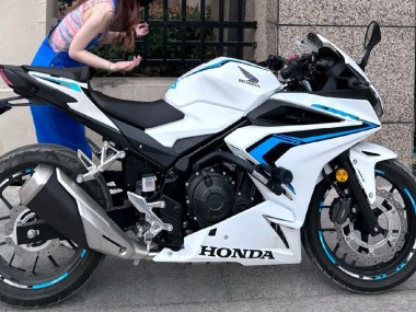 2022 Honda CBR400R Motorcycle Fairings - White Blue UK Manufacturers