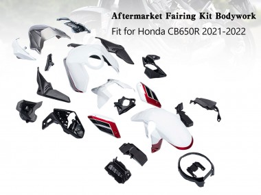 2019-2022 Honda CB650R Motorcycle Fairings - White Black Red UK Manufacturers