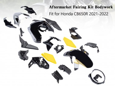 2019-2022 Honda CB650R Motorcycle Fairings - Black Yellow UK Manufacturers