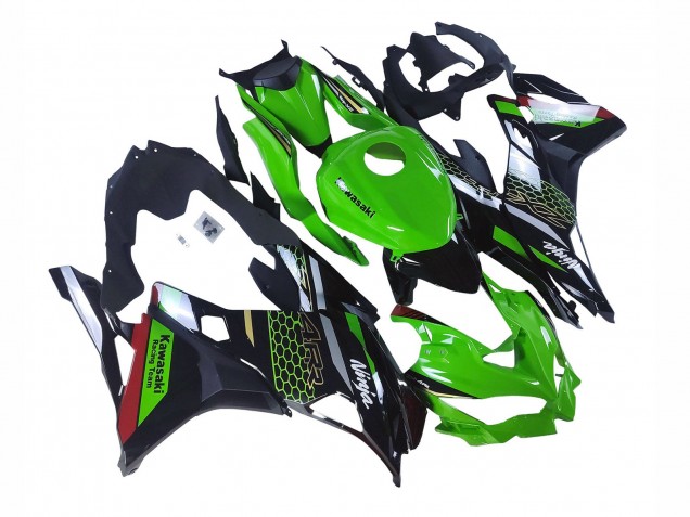 2019-2025 Kawasaki ZX25R ZX-25R Motorcycle Fairings - Green Black Red Honeycomb UK Manufacturers