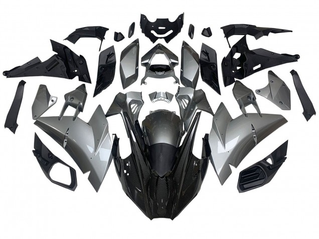 2015-2022 Kawasaki Ninja H2 Motorcycle Fairings - Silver Black Carbon Fiber UK Manufacturers