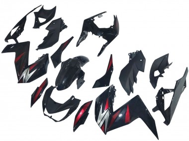 2015-2016 Kawasaki Z250/Z300 Motorcycle Fairings - Glossy Black Red Silver UK Manufacturers