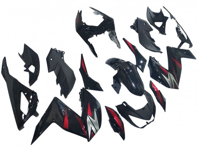 2015-2016 Kawasaki Z250/Z300 Motorcycle Fairings - Glossy Black Red Silver UK Manufacturers