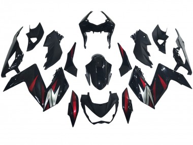 2015-2016 Kawasaki Z250/Z300 Motorcycle Fairings - Glossy Black Red Silver UK Manufacturers
