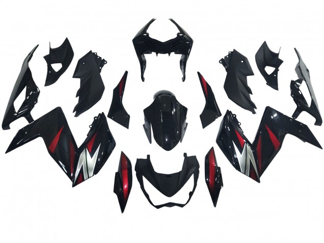 2015-2016 Kawasaki Z250/Z300 Motorcycle Fairings - Glossy Black Red Silver UK Manufacturers
