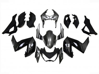 2015-2016 Kawasaki Z250/Z300 Motorcycle Fairings - Glossy Black Grey UK Manufacturers