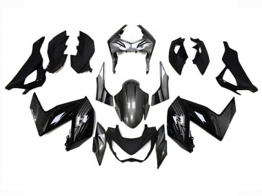 2015-2016 Kawasaki Z250/Z300 Motorcycle Fairings - Glossy Black Grey UK Manufacturers