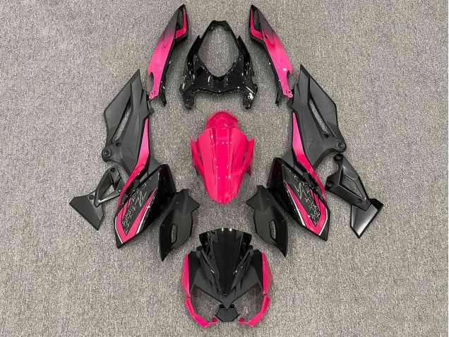 2018-2024 Kawasaki Z400 Motorcycle Fairings - Matte Black Bright Pink UK Manufacturers