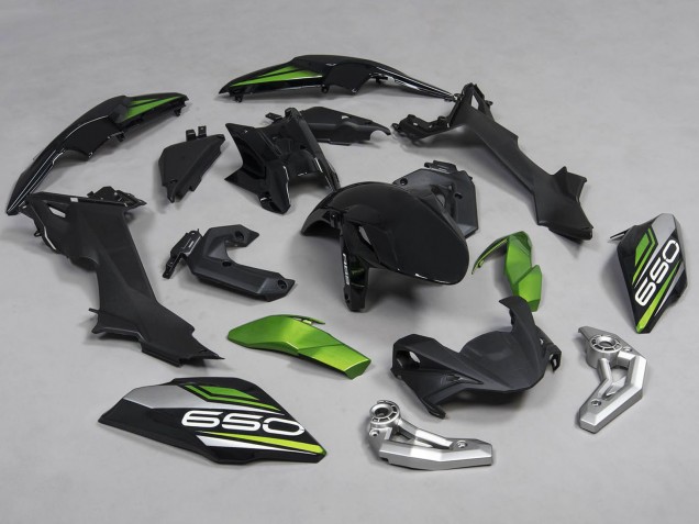 2017-2019 Kawasaki Ninja Z650 Motorcycle Fairings - Black Green Silver UK Manufacturers