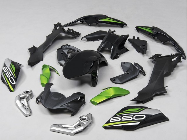 2017-2019 Kawasaki Ninja Z650 Motorcycle Fairings - Black Green Silver UK Manufacturers