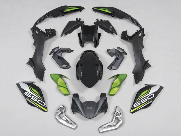 2017-2019 Kawasaki Ninja Z650 Motorcycle Fairings - Black Green Silver UK Manufacturers