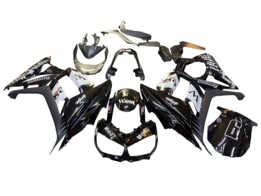 2010-2016 Kawasaki Z1000SX Motorcycle Fairings - Glossy Black Gold White Mobil West UK Manufacturers