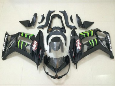 2010-2016 Kawasaki Z1000SX Motorcycle Fairings - Glossy Black Green Monster UK Manufacturers