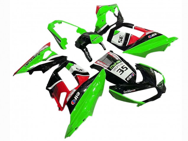 2010-2016 Kawasaki Z1000SX Motorcycle Fairings - Green Red Glossy Black Elf 35 UK Manufacturers