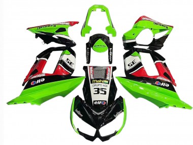 2010-2016 Kawasaki Z1000SX Motorcycle Fairings - Green Red Glossy Black Elf 35 UK Manufacturers