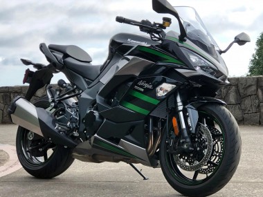 2020-2025 Kawasaki Z1000SX Motorcycle Fairings - Black with Green Lines Ninja UK Manufacturers