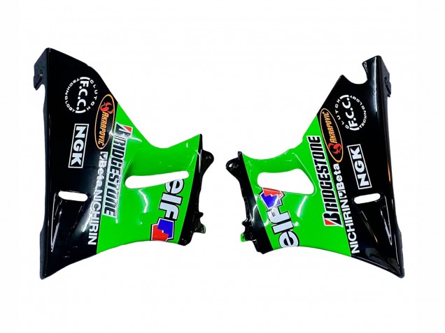 1998-2003 Kawasaki ZZR600 Motorcycle Fairings - Green Black Monster Elf UK Manufacturers